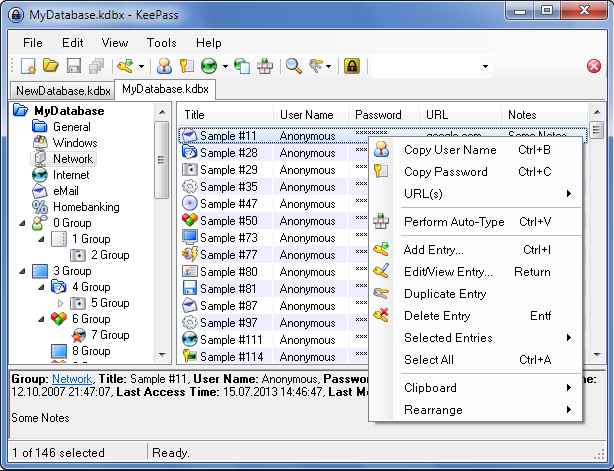 KeePass Screenshot